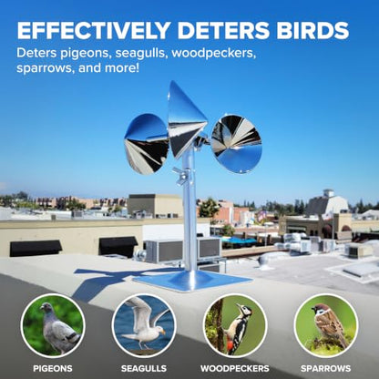 Bird B Gone Reflect-a-Bird, Wind-Powered Reflective Spinning Scare Device