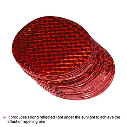 PATIKIL Bird Scare Reflective Devices, 20 Pack Self-Adhesive Keep Bird Away Drive Reflector for Balcony Window Door, Red