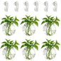 NUPTIO Glass Wall Hanging Planters: Propagation Station for Plants, 6 Pcs - size: 6 Pcs