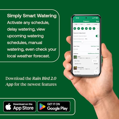 Rain Bird ARC6 Irrigation Controller, Smart WiFi, Indoor, 6-Station - style: Indoor 6-Station