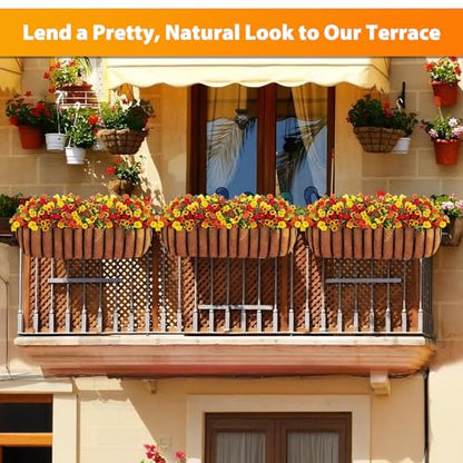 Legigo 2 Pack Rectangle Coco Liners for Planters- 48 Inch Window Box Liners - size: 48 Inch