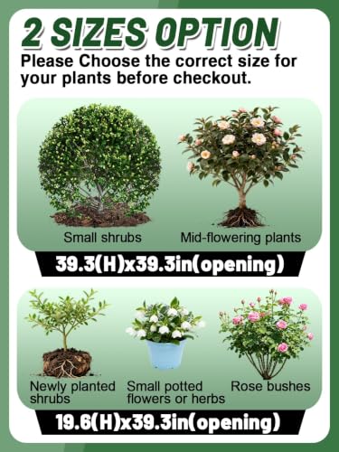 3Pcs 39.3x39.3" 70GSM Thick Plant Covers Freeze Protection for Winter Shrub - size: 39.3in x 39.3in