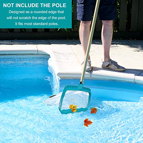 POOLWHALE Pool Skimmer Leaf Rake Net, Fine Mesh Deep Nylon Bag (Not Pole) - size: Pool Rake