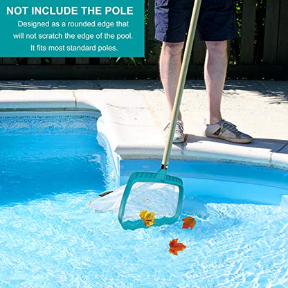 POOLWHALE Pool Skimmer Leaf Rake Net, Fine Mesh Deep Nylon Bag (Not Pole) - size: Pool Rake