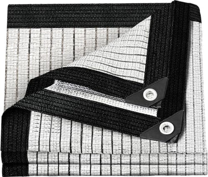 80% Silver Shade Cloth for Garden,Pergola,Greenhouse,Chicken Coop,Kennels,Shade Cloth with Grommets,Simple Hanging Covers - size: 6.5ft×10ft