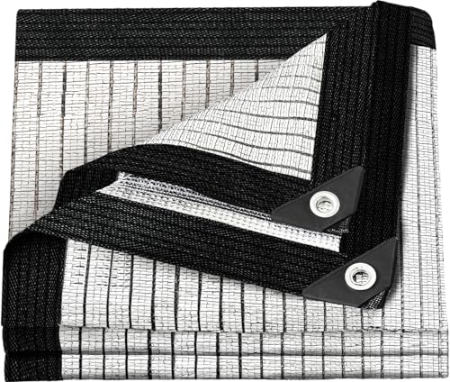 80% Silver Shade Cloth for Garden,Pergola,Greenhouse,Chicken Coop,Kennels,Shade Cloth with Grommets,Simple Hanging Covers - size: 6.5ft×20ft