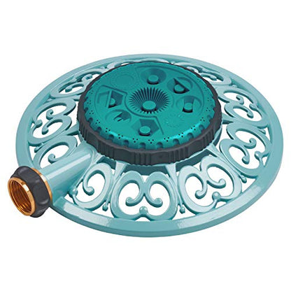 Melnor 65101-AMZ Sprout Metal 8-Pattern Sprinkler and QuickConnect Product Adapter Amazon Bundle, Gooseberry Green - color: Gooseberry Green