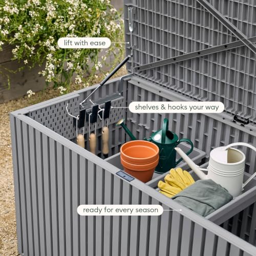 Veradek Everything Box - 120-Gallon Outdoor Storage Box - color: Grey