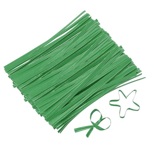 uxcell 5" Kraft Paper Twist Ties, Metallic Twist Ties Reusable for Bakery, Candy Bags, Coffee Bags, Goodie Bags, Pack of 1000, Green - color: Green, size: 5"