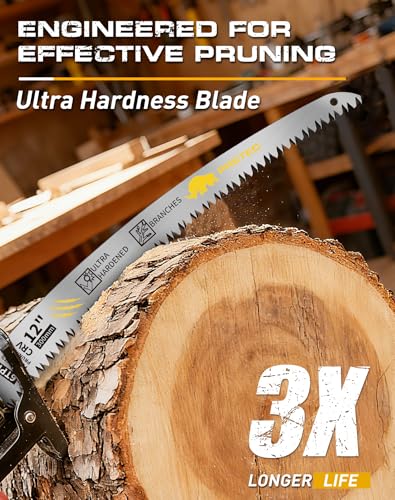 12-Inch Arc Edge Reciprocating Saw Blades, 6TPI for Wood Pruning, 5 Pack - size: 12 INCH
