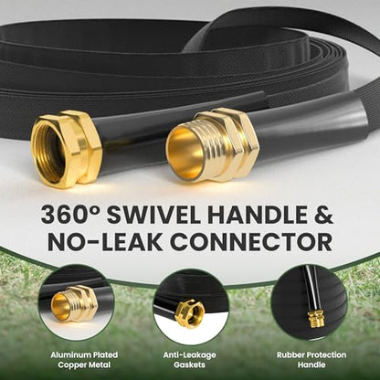 Giraffe Tools Garden Hose 100FT Lightweight Lay Flat Water Hose - size: 100FT