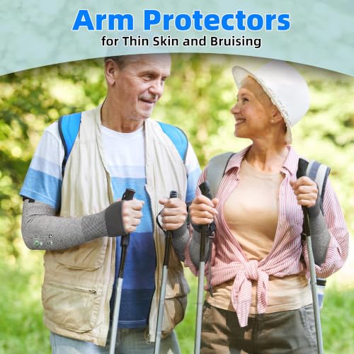 Schwer 2 Pairs 18in A6 Cut Resistant Arm Sleeves for Gardening, S903 - color: Dark Grey, size: 18 In-2 Pairs