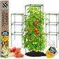 3 Pack 41" Square Tomato Cages for Garden - Large Tomato Trellis Stakes - size: 3 Pack, 41 Inches