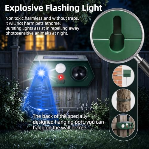 Sonic Fortress Pro Deer Repellent Solar Ultrasonic Animal Repeller