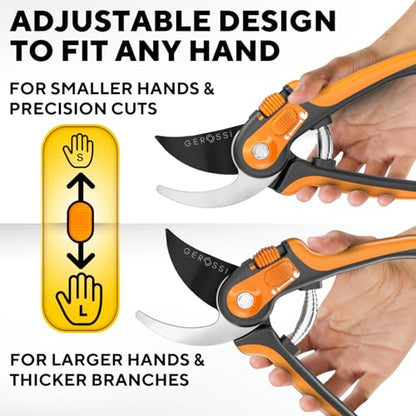 Bypass Pruning Shears and Hand Pruners for Gardening, Garden Clippers