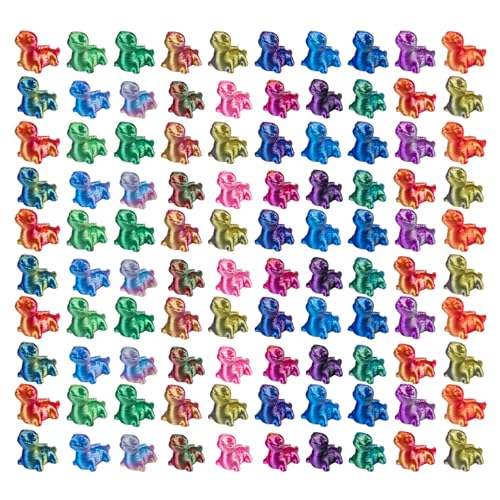 100pcs Mini 3D Printed Animals Tiny Animals Plastics Figures Miniature Little Small Lizard Figurines Bulk for Micro Fairy Garden Landscape Accessories Hide Crafts Decor Aquarium - color: 100p-lizard