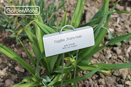 GardenMate 100-Pack Weatherproof Large Zinc Metal Plant Labels, Height 11.5", Label Area 3 1/2 x 1 1/4" - size: 100-Pack, style: 11.5'' Large Zinc