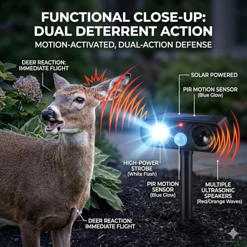 2026 Upgraded Sonic Fortress Pro Deer Repellent Devices 2Pack