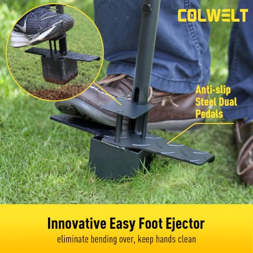 Colwelt Sod Plugger Tool Square, Grass Plug Tool for Lawn, Sod Cutter Hand