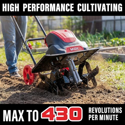 MZK 16-Inch 13.5A Electric Tiller Cultivator,Foldable Rototiller - size: 16 Inch