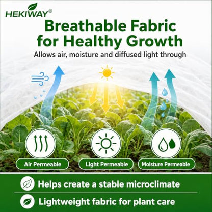 10 FT x 50 FT Frost Cloth, Plant Covers for Freeze Protection - size: 10Ft x 50Ft
