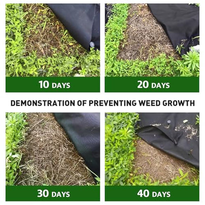 HOOPLE Non-Woven Premium Garden Weed Barrier Landscape Fabric Durable & Heavy-Duty Weed Block, Easy Setup & Superior Weed Control (3.2oz 4 * 50ft) - size: 3.2 oz – 4 ft x 50 ft