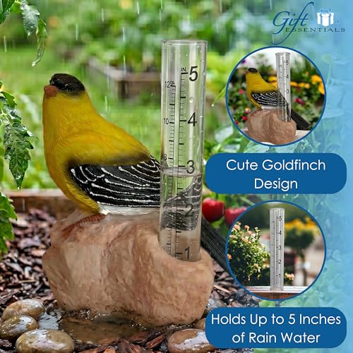 Gift Essentials Goldfinch Decorative Rain Gauge - color: Goldfinch