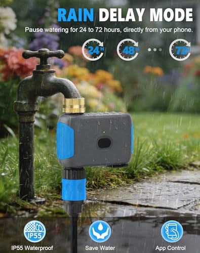 WiFi Sprinkler Timer, Smart Bluetooth Hose Timers, 1 Zone