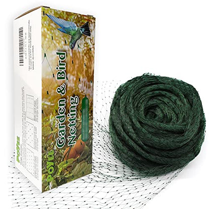 Bird Netting for Garden 13x26ft 0.4inch Mesh Green Garden Netting Protect Fruit Trees, Blueberry Bushes, Strawberry Plants, Vegetables, Flowers from Birds, Deer, Squirrels, Rabbits and Other Animals - size: 13x26ft, 0.4inchx0.4inch mesh