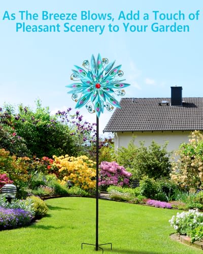 82 Inch Large Metal Wind Spinners for Outdoors