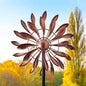 Copper Petal 360° Metal Wind Spinners Outdoor, 56.7" H - color: Copper