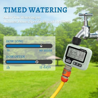 Hose Timer,Sprinkler Timers for Watering(Black), Automatic Outdoor Water Timer,Garden Irrigation System Controller,Timed Sprinklers for Yard,Hoses Timer for Lawn.