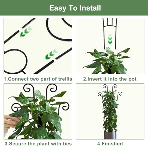 Coomin 32.6in Monstera Plant Support Trellis for Indoor Plants, 2P - size: 32in,rectangular/2p