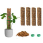 EOX Plastic Moss Pole Kit for Monstera, 15-Inch, 4-Pack, 5.3oz Moss