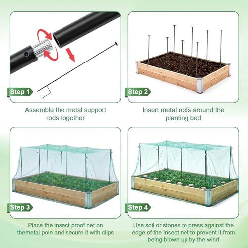 Metal Garden Netting Kit, 16.4 x 9.84 ft, Green