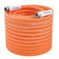 FEVONE Hybrid Polymer Garden Hose 100 ft, Heavy Duty Water Hose - color: Orange, size: 100FT