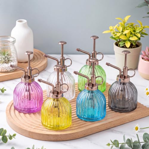 Maxdot 12Pcs Glass Plant Mister Spray Bottle 220ml, Copper Sprayer - color: Antique Copper Sprayers