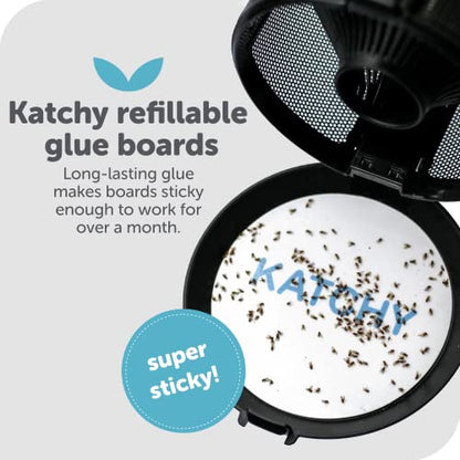 Katchy Original and Midnight Glue Board Refills (24 Pack) – Catcher & Killer for Mosquito, Gnat, Moth & Fruit Fly – Indoor Flying Insect Trap Glue Board Refills – Non-Zapper Traps for Buzz-Free Home - size: 24 Pack