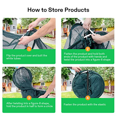 VIVOSUN Garden Netting Cover, 28 x 28 x 32 Inch Pop-up Guard Cover with Zip Entry for Plants, Vegetables, Fruits, Outdoor Run and Enclosure for Small Animals, 2-Pack, Green - size: 28x28x32 inch