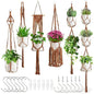 Macrame Plant Hangers, 6Pack Hanging Plant Holders Indoor, Caramel - color: Caramel
