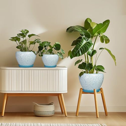 Ceramic Plant Pot, 6 Inch Indoor Planters, Crackle Blue - color: Crackle Blue, size: 6 Inch