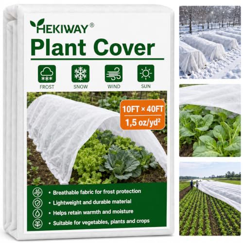 10 FT x 40 FT Frost Cloth, Plant Covers for Freeze Protection - size: 10Ft x 40Ft