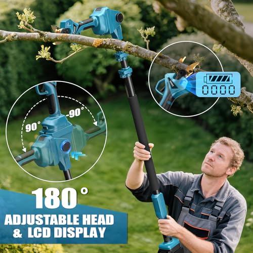 Cordless Pole Pruner for Makita 18V Battery, Electric Pruning Shears