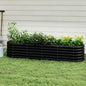 Besebay Galvanized Raised Garden Bed, Outdoor Planter Bed, - color: Black, size: 8x2x1.5ft