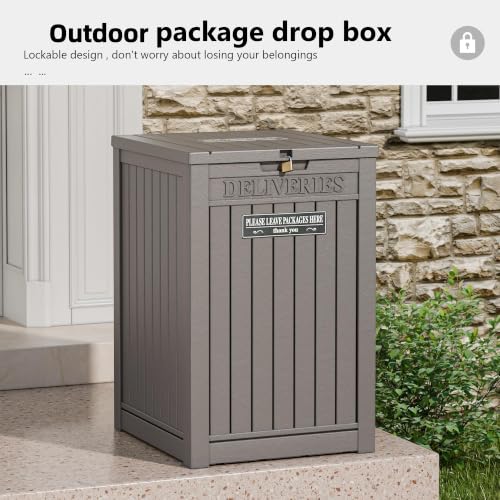 Package Delivery Box for Outside, Grey - color: Grey
