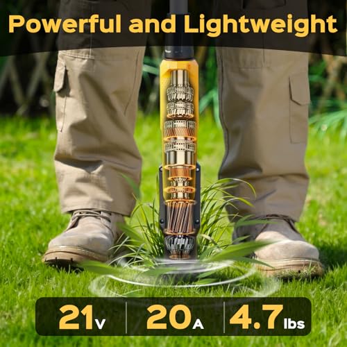 Weed Puller Tool, 21V Powerful Garden Tools Electric Weeder Tool, Yellow - color: Yellow