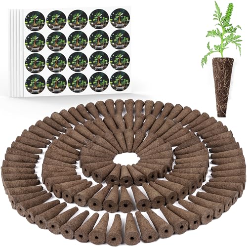 Growell 120 Pcs Grow Sponges with 120 Pcs Pod Labels, Hydroponic Pods Kit - size: 240 Pack