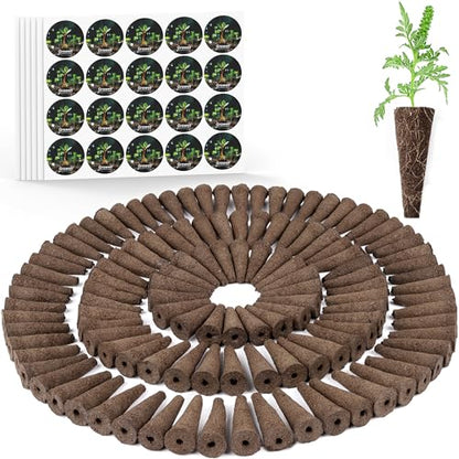 Growell 120 Pcs Grow Sponges with 120 Pcs Pod Labels, Hydroponic Pods Kit - size: 240 Pack