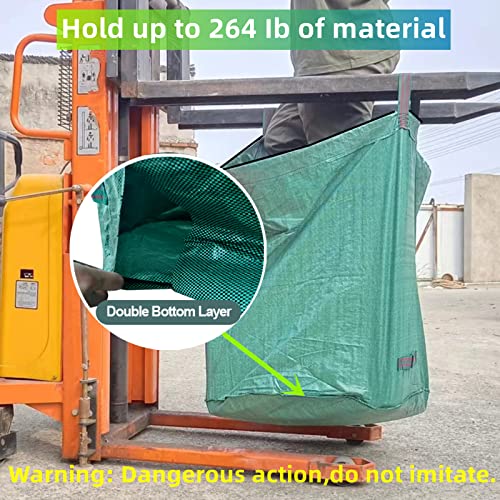 4 Pack 132 Gallons Reusable Yard Waste Bags with Lid Leaf Bags - style: 4pcs 132 gallons