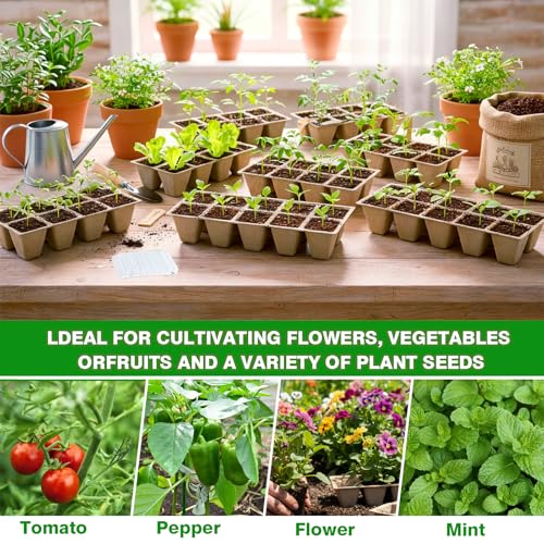 240 Cells Seed Starter Tray, Plant Starter Kit for Seedlings